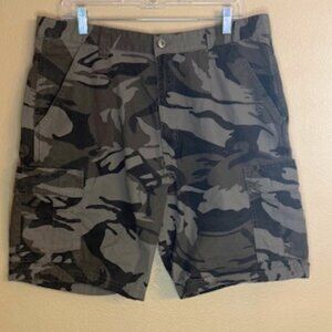 Wrangler Authentics Mens Gray Camo Shorts Size 36 EUC